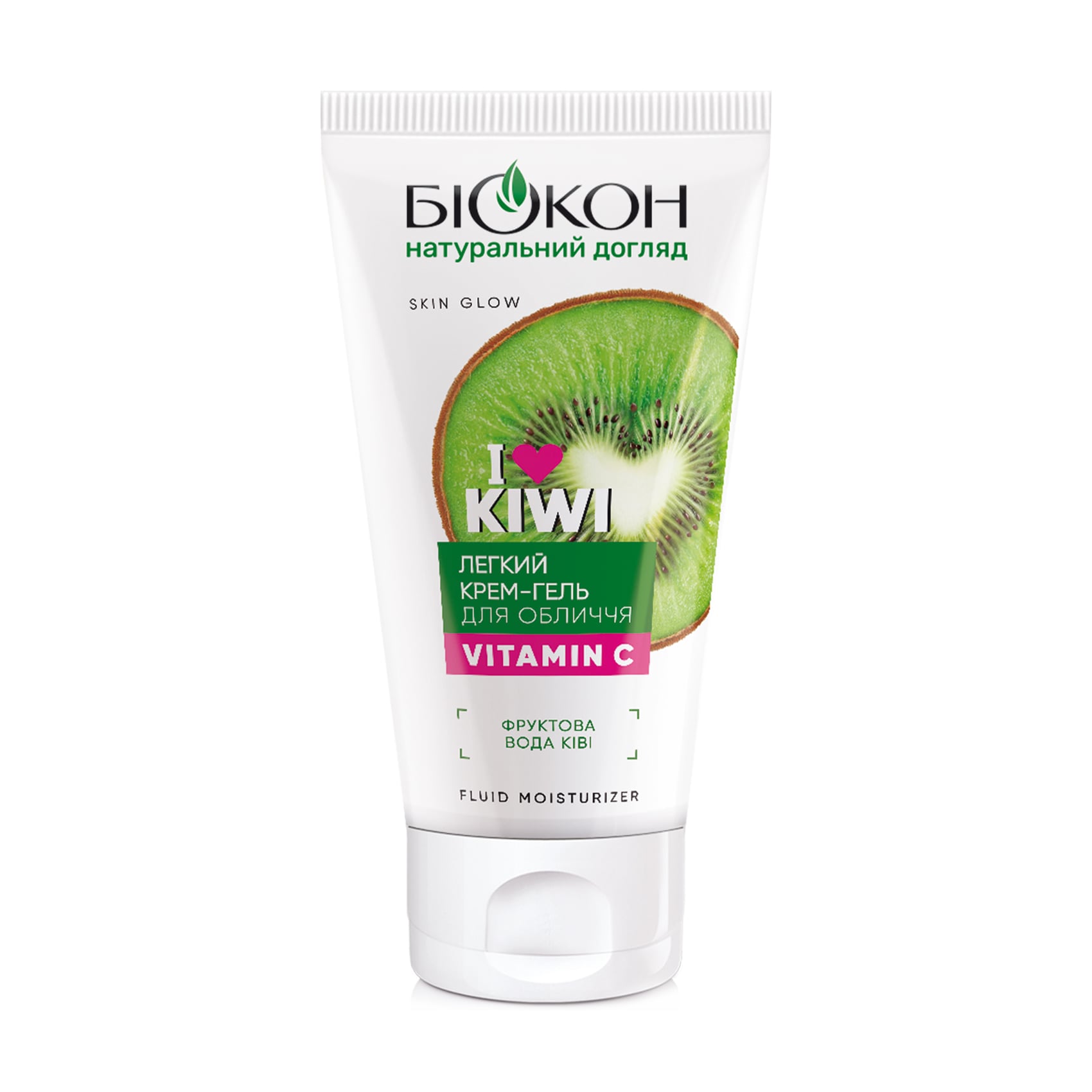 Легкий крем-гель для обличчя Біокон I Love Kiwi з вітаміном С, 60 мл
