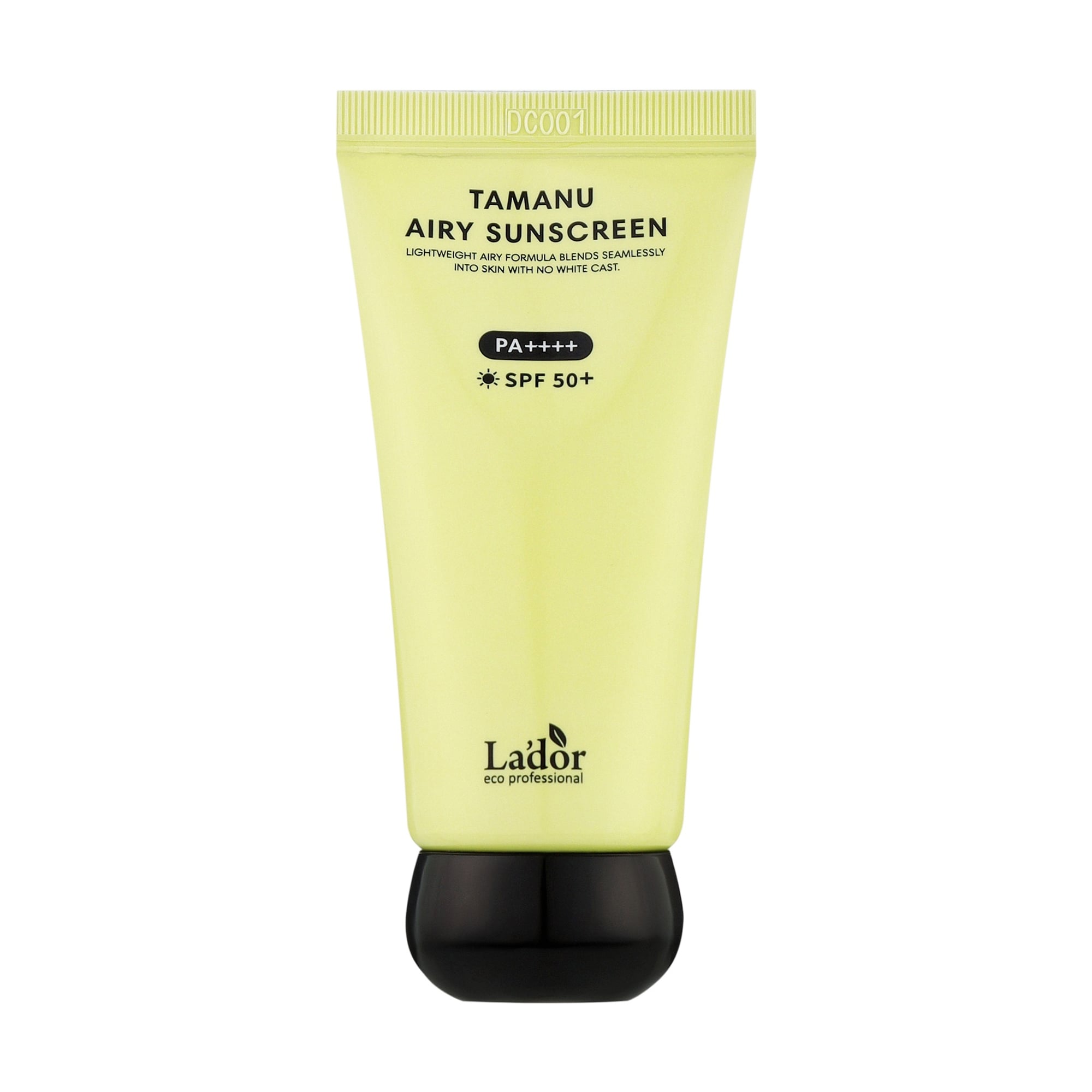 Легкий сонцезахисний крем для обличчя La'dor Tamanu Airy Sunscreen, SPF 50+ PA++++, з олією таману, 50 мл